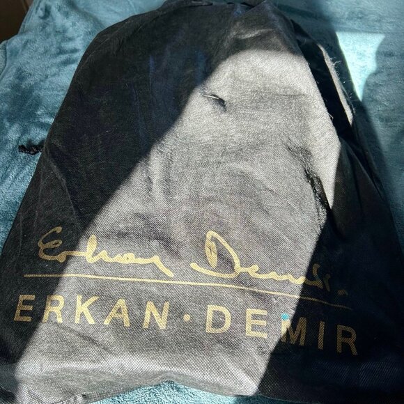 Erkan Demir - Artemis Black Velvet Boots w/ Stitched Embellishments -Sz. 38/ 7 - Picture 9 of 12